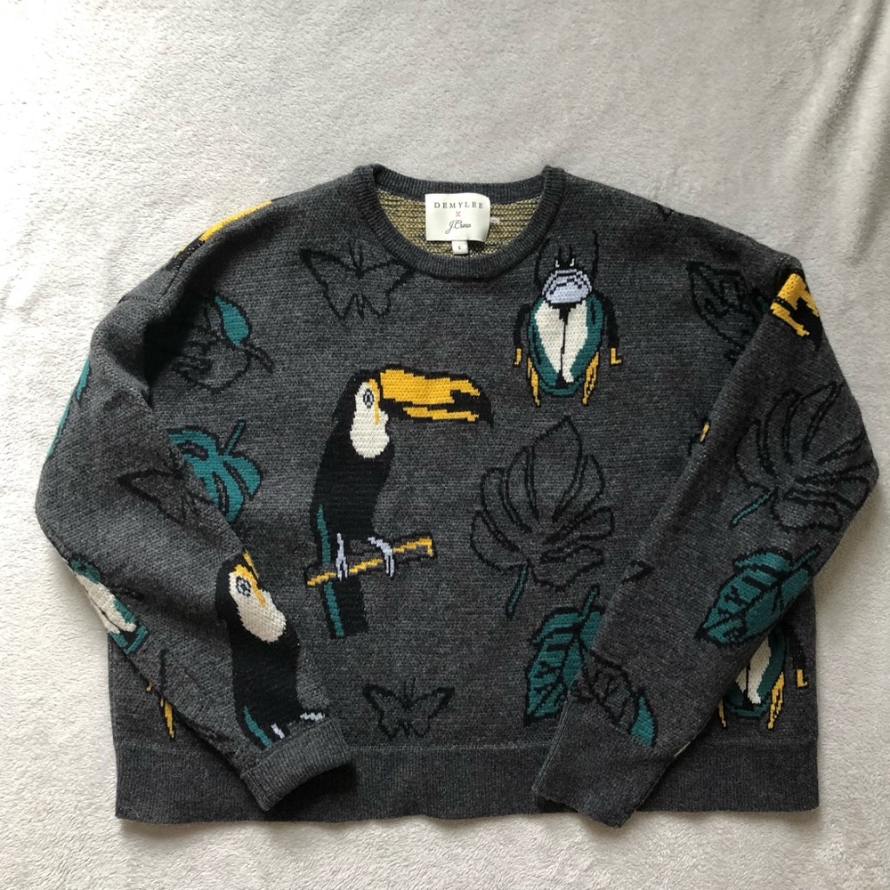 Demylee x J. Crew Toucan Wool Sweater